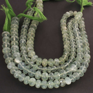 1 Strand Prehnite Faceted Rondelles - Round Shape Rondelles  - 5mm-12mm - 10 Inches BR02006 - Tucson Beads