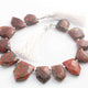 1 Strand Natural Unakite Faceted Pentagon Shape Briolettes - Jewelry Making Supplies - 24mmx17mm-13mmx10mm - 9 Inch BR01628 - Tucson Beads