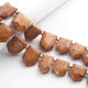 1 Long Strand Brown Jasper Faceted Briolettes - Pentagon Shape Briolettes -17mmx12mm - 9- Inches BR01626 - Tucson Beads