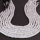 1 Strand White Rainbow Moonstone  Faceted  Rondelles- Rondelles Beads -5mm- 12 Inches BR2191 - Tucson Beads