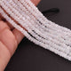 1 Strand White Rainbow Moonstone  Faceted  Rondelles- Rondelles Beads -5mm- 12 Inches BR2191 - Tucson Beads