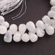 1 Long Strand White Rainbow Moonstone Smooth Briolettes -Tear Shape Briolettes -15mmx11mm-8mmx6mm-8 Inches BR01622 - Tucson Beads