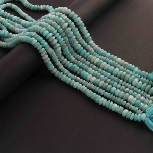 1 Long Strand Amazonite Faceted Rondelles -Round Shape Rondelles 10mmx5mm-5mmx2mm 10.5 Inches BR01625 - Tucson Beads