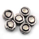 1 PC Beautiful Pave Rose Cut Diamond 925 Sterling Silver /  Vermeil Round Bead - Antique Finish Bead With Hole 9mm PDC1001 - Tucson Beads