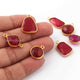 7  Pcs Mix Stone Faceted  Assorted  Shape 24k Gold Plated Connector&Pendant  - 20mmx14mm-15mmx12mm-PC715 - Tucson Beads