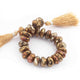 1 Strand Labradorite Golden Coated Faceted Roundelles - Golden Rondelle Beads 12mm 8 Inches BR4055 - Tucson Beads