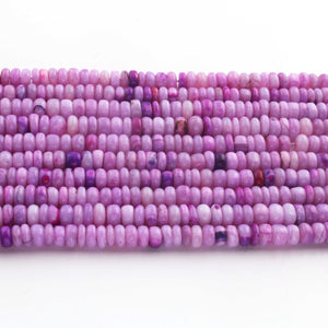 1  Strand Natural Lavender Opal  Smooth Rondelle -Gem Stone Beads Plain Rondelles  Beads, 6mm-13 Inches BR02963 - Tucson Beads