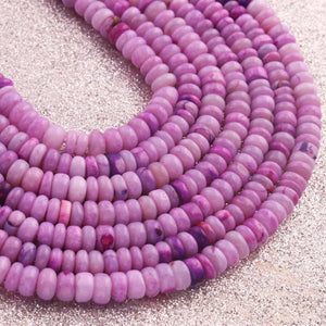 1  Strand Natural Lavender Opal  Smooth Rondelle -Gem Stone Beads Plain Rondelles  Beads, 6mm-13 Inches BR02963 - Tucson Beads