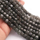 1  Long Strand Black Rutile  Smooth Briolettes - Box Shape  Briolettes - 6mmx7mm-8mmx8mm- 11 Inches BR01655 - Tucson Beads