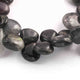 1 Long Strand Black Rutile Smooth Pear Briolettes -Pear Shape Briolettes -15mmx13mm-26mmx15mm -7 Inches BR01621 - Tucson Beads