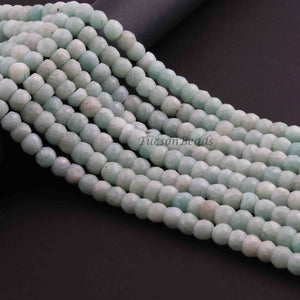 1 Strand Amazonite Faceted Rondelles - Amazonite Roundel Beads - 7mm-8mm - 14  Inches BR01042 - Tucson Beads