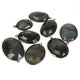 9 Pcs Beautiful Labradorite Blue Flesh Oxidized Plated Faceted Oval Shape Single Bail Pendant- 34mmx23mm-25mmx17mm PC618 - Tucson Beads