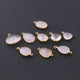 9   Pcs Rose Quartz Faceted  Assorted Shape 24k Gold Plated Pendant&Connector  - 21mmx20mm-16mmx12mmPC689 - Tucson Beads