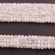 1 Strand White Rainbow  Moonstone Faceted Rondelles  -  6mm-8mm -10Inches BR1501 - Tucson Beads