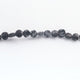 1 Strand Black Snow Flake Faceted Coin Briolettes - Black Snow Coin Beads 7mm 8.5 inches BR1081 - Tucson Beads