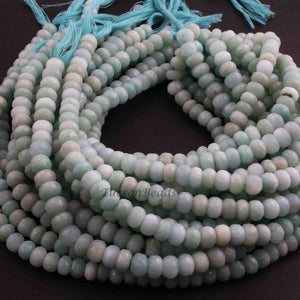 1 Strand Amazonite Faceted Rondelles - Amazonite Roundel Beads - 9mm-10mm - 13 Inches BR01041 - Tucson Beads