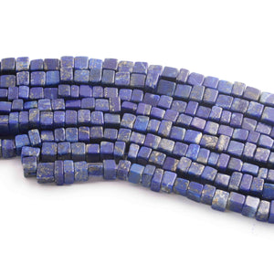 1 Long Strand Lapis Smooth Briolettes -Box,Cube Briolettes  2mmx5mm-5mmx6mm-17Inches BR01654 - Tucson Beads