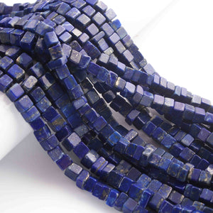 1 Long Strand Lapis Smooth Briolettes -Box,Cube Briolettes  2mmx5mm-5mmx6mm-17Inches BR01654 - Tucson Beads