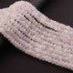 1  Long Strand White Rainbow Moonstone Faceted Rondelles  - Moonstone rondelles - 7mm - 10 Inches BR01040 - Tucson Beads