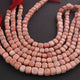 1 Strand Peach Moonstone Smooth Cube Briolettes - Cube shape Beads -6mmx8mm-9mmx10mm - 10.5 Inches BR01651 - Tucson Beads