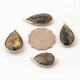 4  Pcs Labradorite Faceted Assorted Shape 24k Gold Plated Pendant&Connector - 31mmx15mm-25mmx27mm-PC687 - Tucson Beads