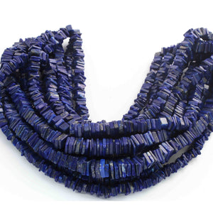 1 Long Strand Lapis  Smooth Briolettes - Uncut Chips Briolettes  2mmx7mm-2mmx6mm-8Inches BR01650 - Tucson Beads