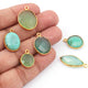 7  Pcs Mix Stone Faceted  Assorted Shape 24k Gold Plated Pendant- 24mmx10mm-14mmx11mm-PC709 - Tucson Beads