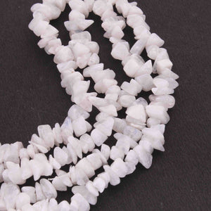 1  Strand White Moonstone  Faceted Briolettes -Uncut Chips With Loops Hook  Briolettes  10mmx5mm-6mmx3mm-20 Inches BR3601 - Tucson Beads