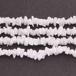 1  Strand White Moonstone  Faceted Briolettes -Uncut Chips With Loops Hook  Briolettes  10mmx5mm-6mmx3mm-20 Inches BR3601 - Tucson Beads