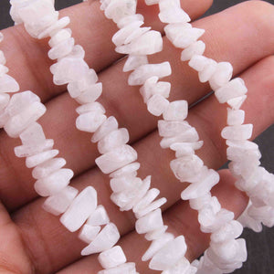 1  Strand White Moonstone  Faceted Briolettes -Uncut Chips With Loops Hook  Briolettes  10mmx5mm-6mmx3mm-20 Inches BR3601 - Tucson Beads