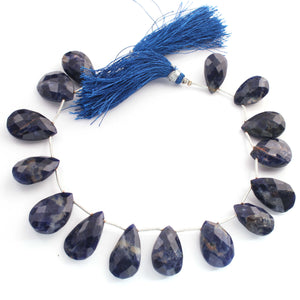 1 Strand  Sodalite Faceted Pear Bead - Sodalite Pear Beads 11mmx8mm-25mmx12mm 8 Inches BR463 - Tucson Beads