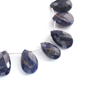 1 Strand  Sodalite Faceted Pear Bead - Sodalite Pear Beads 11mmx8mm-25mmx12mm 8 Inches BR463 - Tucson Beads