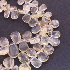 1  Strand Citrine Smooth Briolettes -Pear Shape  Briolettes  8mmx6mm-18mmx11mm 9 Inches BR3694 - Tucson Beads