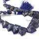 1 Strand Finest Quality Sodalite Faceted Hexagon Shape Briolettes - Lapis lazuli Hexagon Shape Briolettes 20mmx14mm-11mmx9mm 9 Inches BR4092 - Tucson Beads