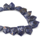 1 Strand Finest Quality Sodalite Faceted Hexagon Shape Briolettes - Lapis lazuli Hexagon Shape Briolettes 20mmx14mm-11mmx9mm 9 Inches BR4092 - Tucson Beads