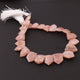 1 Strand Peach Moonstone Faceted Briolettes - Hexagon Shape Moonstone Briolettes  18mmx13mm-13mmx9mm - 10 Inches BR4086 - Tucson Beads