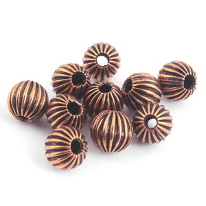 10 Pcs Natural Rose Gold Copper Color - Round Faceted Beads-12mmGPC654 - Tucson Beads