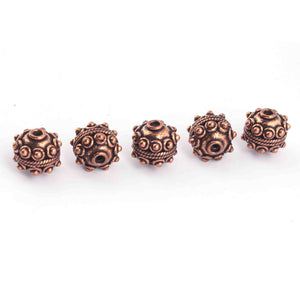 5 Pcs Natural Rose Gold Copper Color - Round Faceted Beads-12mmGPC606 - Tucson Beads