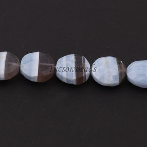 1 Strand Boulder  Opal Faceted Coin Briolettes- Boulder Opal Coin Shape Briolettes  14mm-9mm 9 Inches BR4088 - Tucson Beads