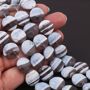 1 Strand Boulder  Opal Faceted Coin Briolettes- Boulder Opal Coin Shape Briolettes  14mm-9mm 9 Inches BR4088 - Tucson Beads