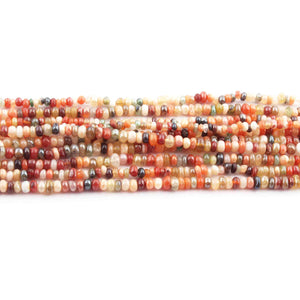 2 Strand  Multi Stone Smooth Rondelles - Mix Stone Roundelles 2mm-3mm 13 Inch Strand BR3660 - Tucson Beads