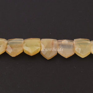 1 Strand Yellow Opal Faceted Briolettes - Hexagon Shape Briolettes  17mmx13mm-16mmx11mm - 9 Inches BR4089 - Tucson Beads