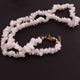 1 White Agate Necklace Faceted Ancut Shape Necklace -9mm-4mm -15 Inches BR2331 - Tucson Beads