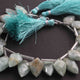 1 Long Strand Amazonite Faceted Fancy Shape Briolettes  - Faceted Briolettes  22mmx15mm-17mmx12mm 7 Inches BR01662 - Tucson Beads