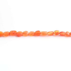 1 Strand Carnelian Faceted Oval Shape Briolettes - Oval Shape Briolette 5mm-7mm 12 Inches BR02407 - Tucson Beads