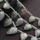 1 Long Strand Amazonite Faceted Fancy Shape Briolettes  - Faceted Briolettes  22mmx15mm-17mmx12mm 7 Inches BR01662 - Tucson Beads