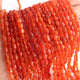 1 Strand Carnelian Faceted Oval Shape Briolettes - Oval Shape Briolette 5mm-7mm 12 Inches BR02407 - Tucson Beads