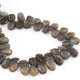 1 Long  Strand Labradorite  Faceted Briolettes -Pear Shape Briolettes - 10mmx6mm-14mmx7mm - 10 inch BR0438 - Tucson Beads