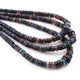 1 Long Strand Black Ethiopian Welo Heishi Opal Faceted Wheel Rondelles - Ethiopian Wheel  Roundelles Beads 5mm-9mm - 16 Inches long BR01052 - Tucson Beads