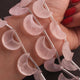 1 Strand Rose Quartz Half Moon Faceted Beads -Gemstone Briolettes 19mmx8mm-20mmx10mm--7 .5 Inches BR02769 - Tucson Beads